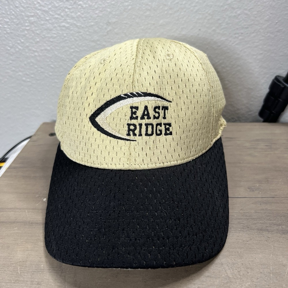 Vintage East‎ Ridge Knights Gold Black Mesh Baseball Hat Cap Neff USA L Large